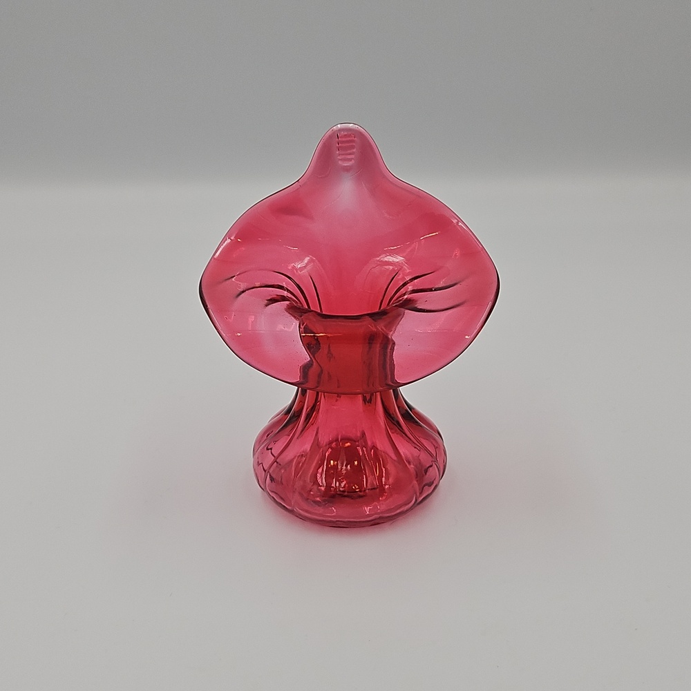 Vintage Fenton Glass - Cranberry Tulip